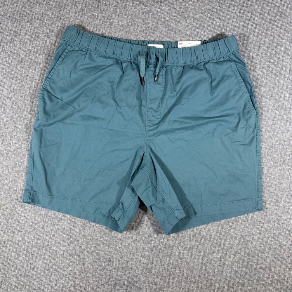 Sonoma Pull-On Shorts Mens 36 Blue NEW Everyday Stretch Chino Casual Gorpcore 7"